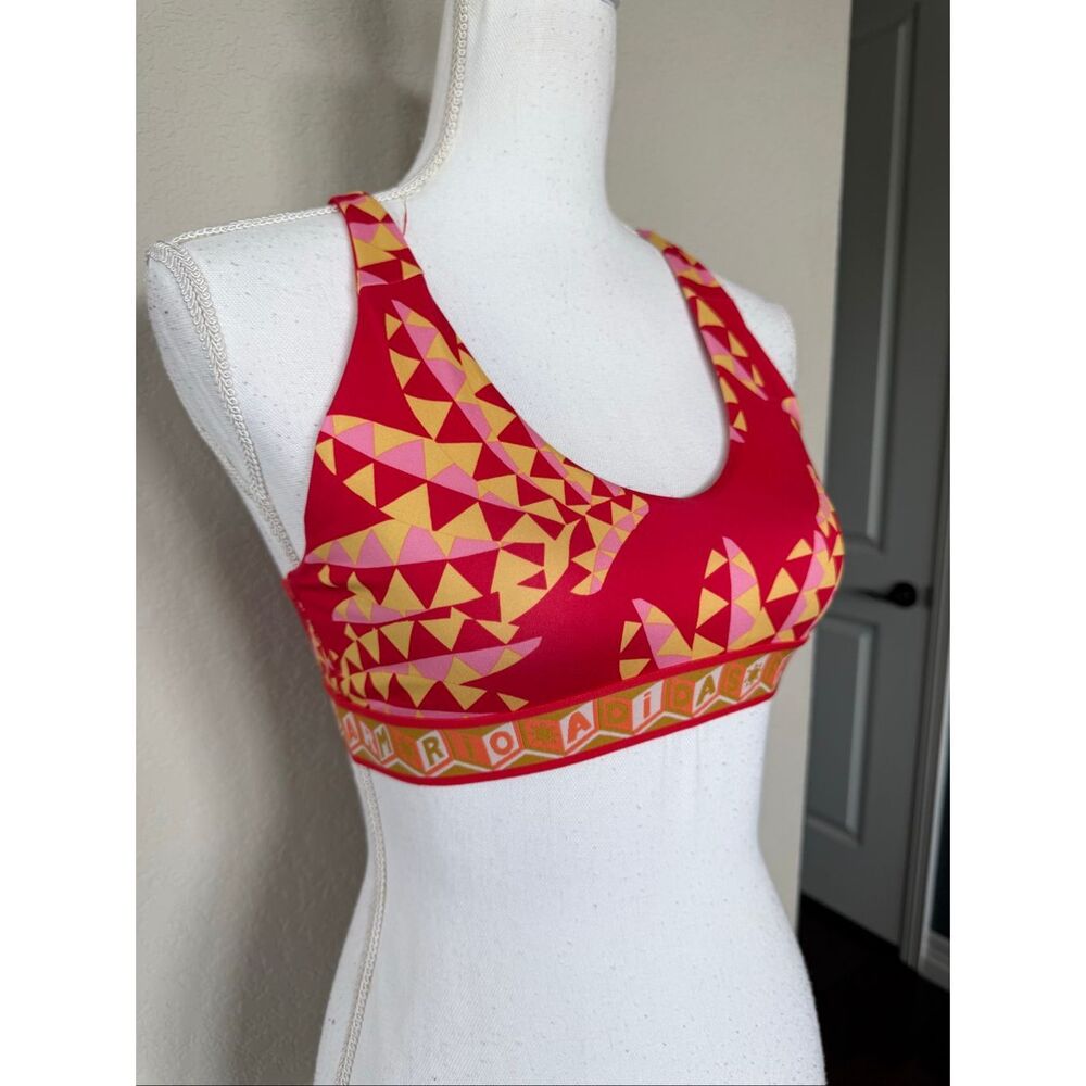 Adidas x Farm Rio Red Adjustable Sports Bra Small A/C Cup